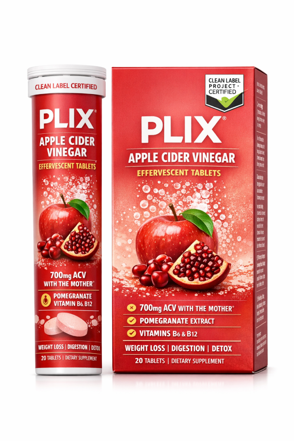 Plix Weight Loss: Do Apple Cider Vinegar Effervescent Tablets Really Work? plix weight loss effervescent tablets in a glass of water with fruit