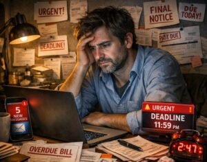 common causes behind the effects of overworking like stress and financial pressure